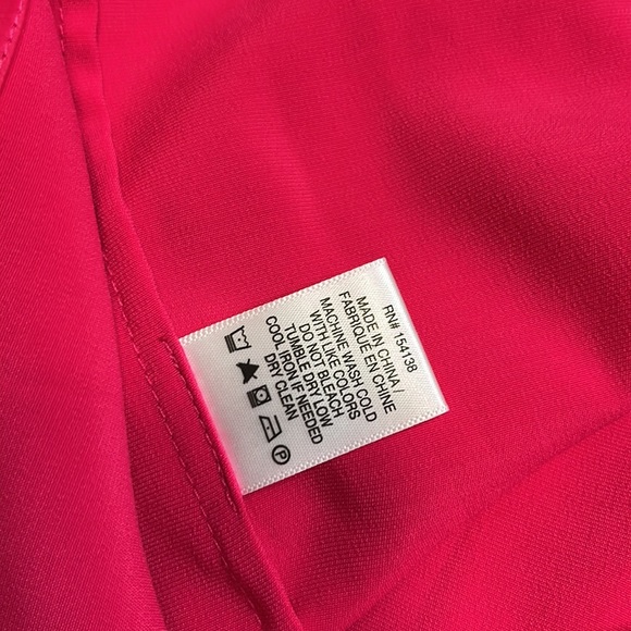 STAUD Hot Pink Crosshill Long Sleeve Mini Dress, SIZE SMALL NEW 0850 - Picture 7 of 11